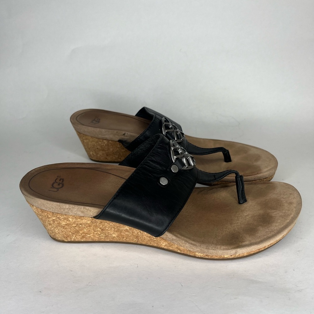 Ugg Sandals Wedge Heel Flip Flops Sandals Women Size 40.5 US 9.5